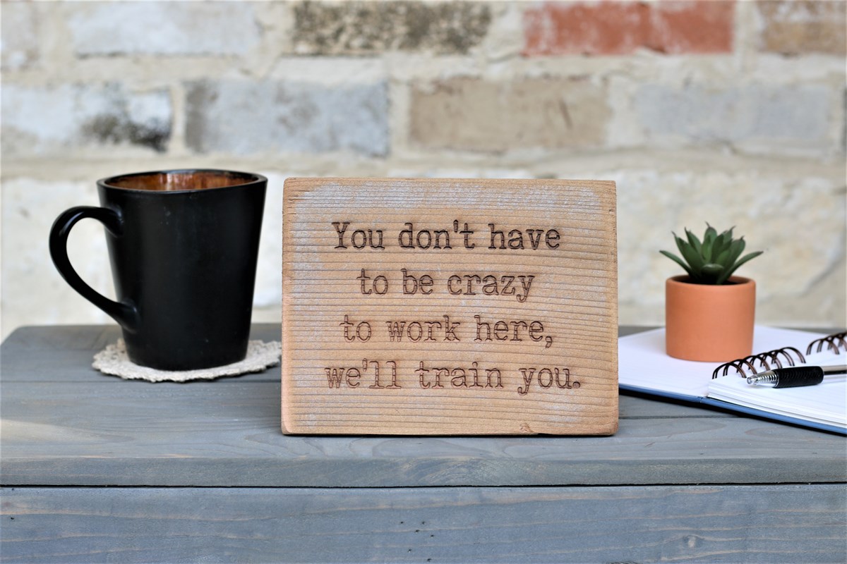Funny Desk Signs | Reclaimed Wood | School and Work Decor